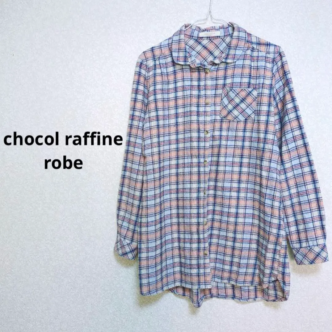Thumbnail of chocol raffine robe Checkered Shirt Long Sleeve 100% Cotton