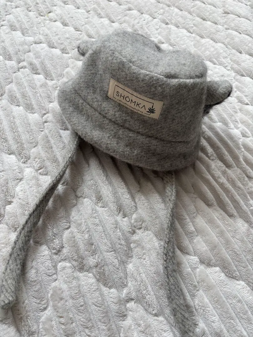 shomka wool hat sheep 51cm cream ash 羊 shomka wool hat sheep 51cm cream ash 羊