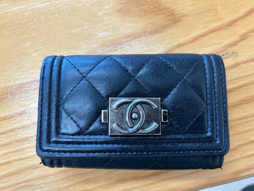 シャネル　CHANEL ボーイシャネル　キーケース　6連　ブラック　マトラッセ CHANEL シャネル キーケース マトラッセ6連キーケース ブラック