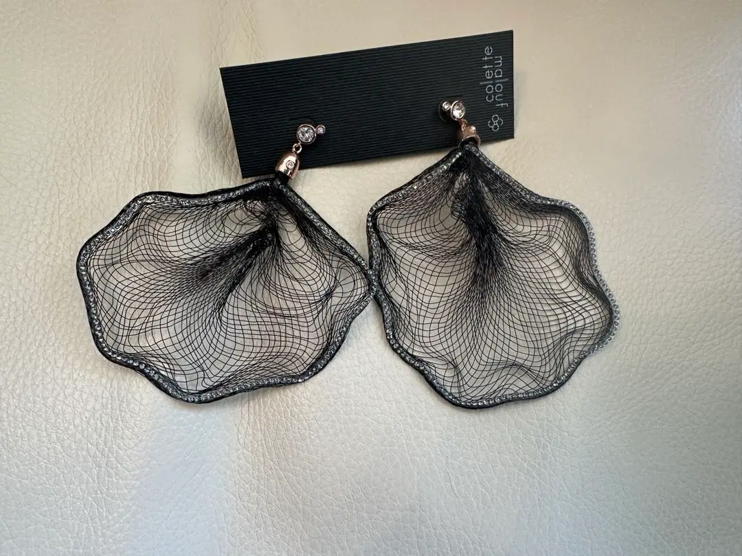 美品コレットマルーフ　colette  malouf 　メッシュワイヤー　ピアス 美品コレットマルーフcolette malouf メッシュワイヤーピアス