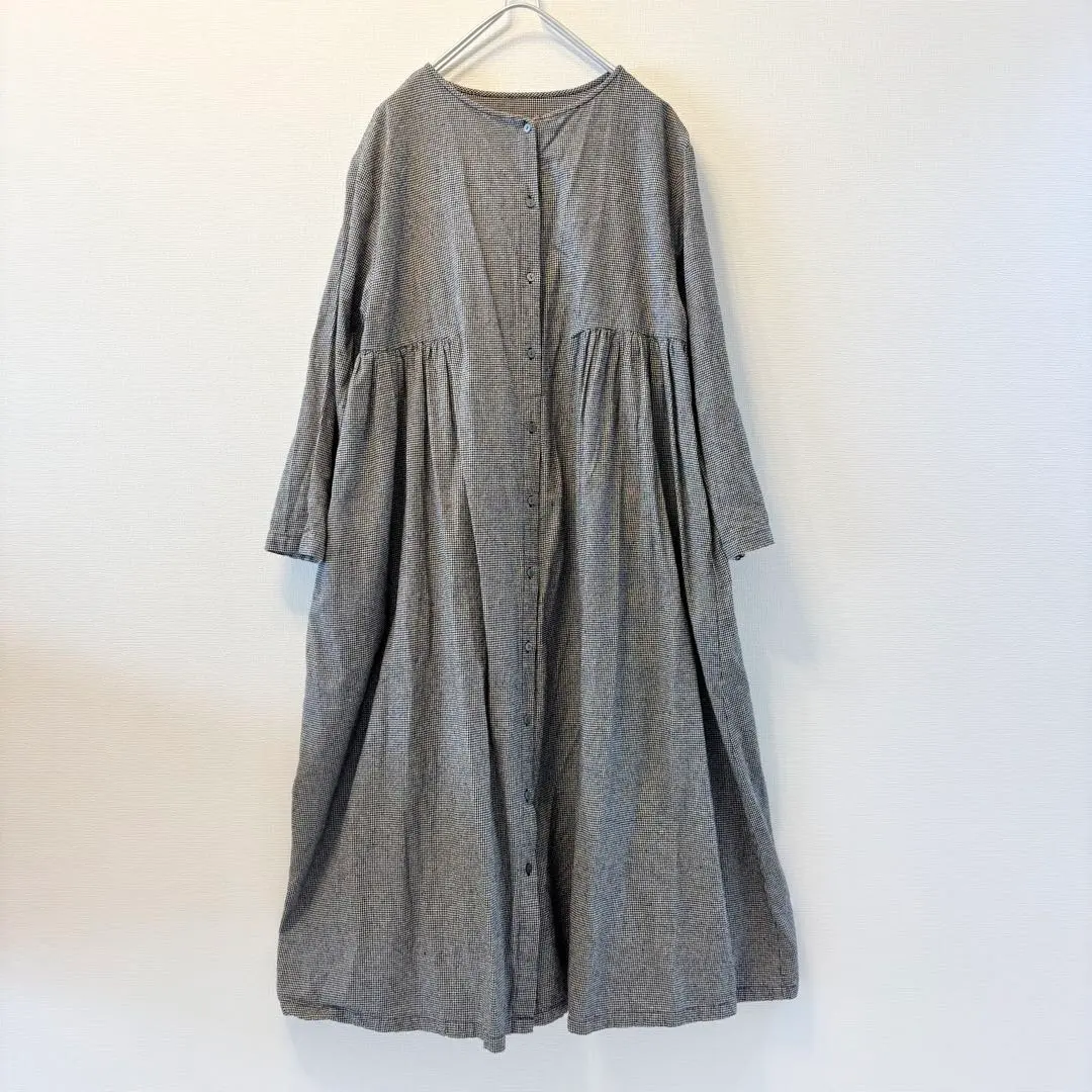 Thumbnail of Bliss bunch Long One-Piece Dress, Houndstooth Pattern, Black