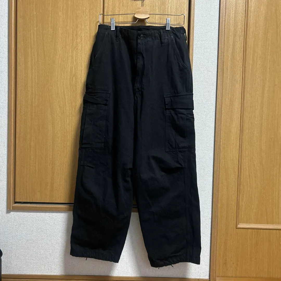 Thumbnail of COMOLI Black Denim B.D.U Pants Jeans, COMOLI, Size 1