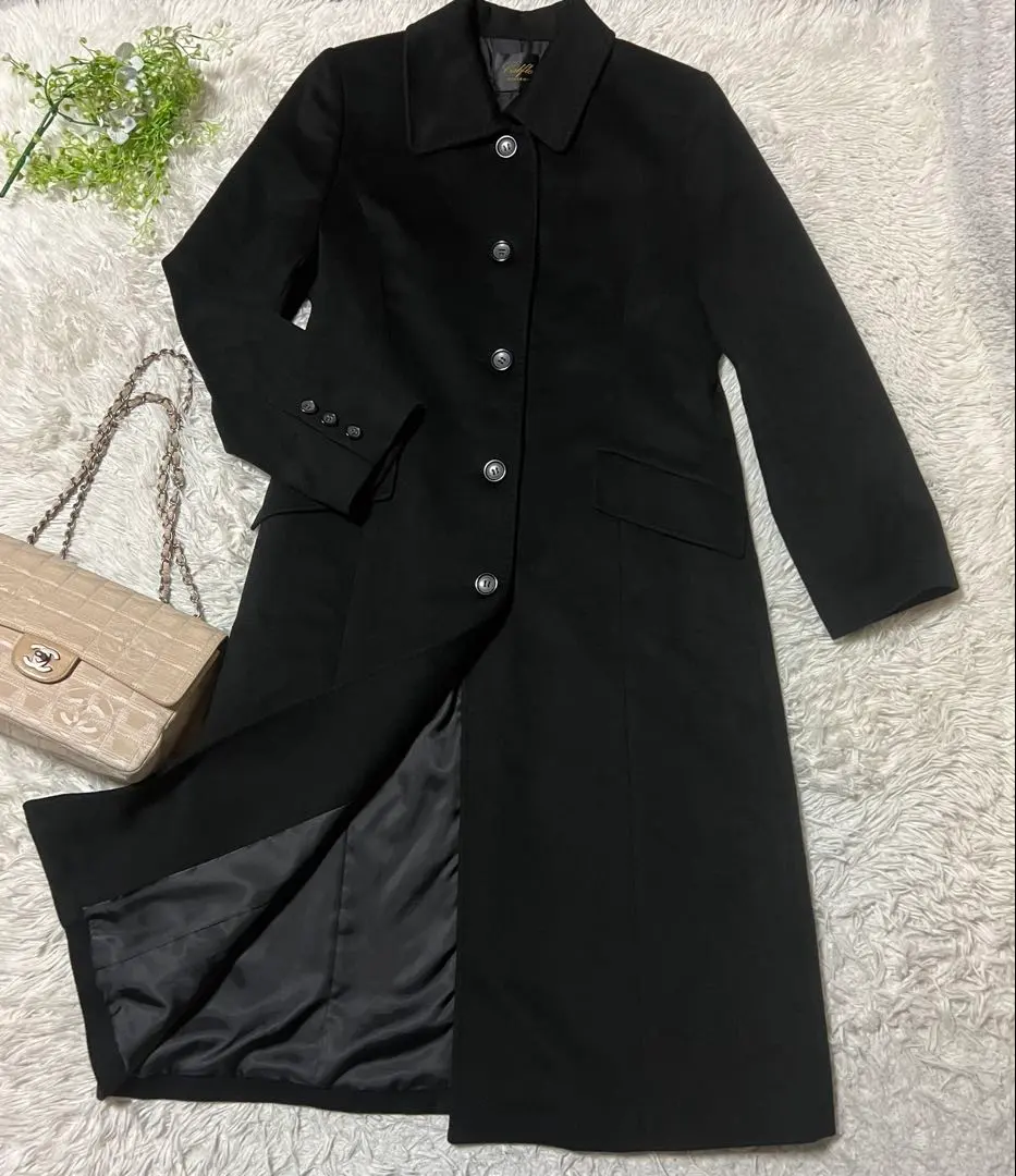 Thumbnail of [Excellent Condition] 100% Cashmere Long Coat Black balfleet M Size 9