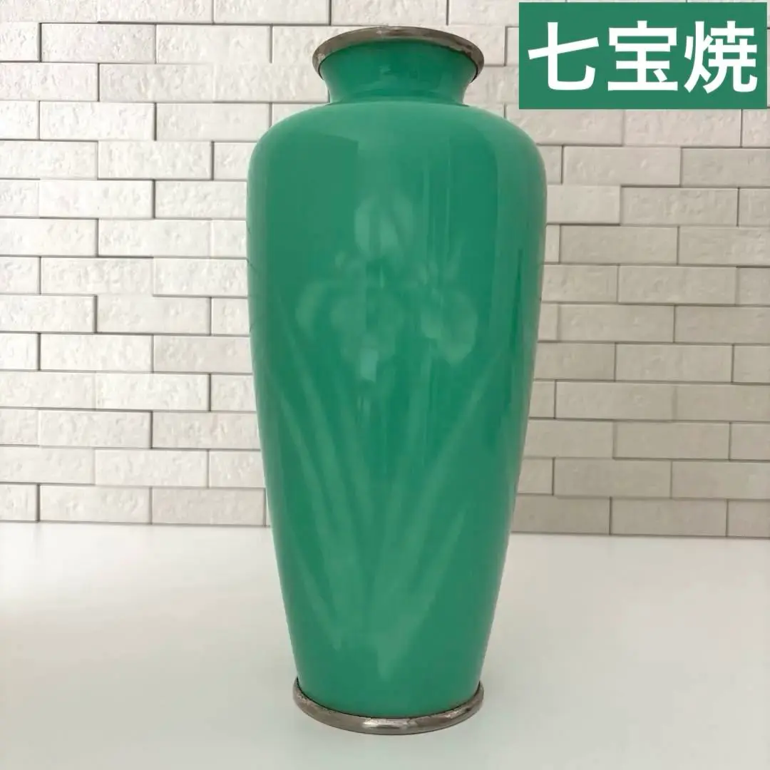 安藤七宝店造 七宝花瓶 壺 花瓶 置物 七宝焼 安藤七宝店造 赤透 薔薇文 花瓶 共箱 7891C - メルカリ