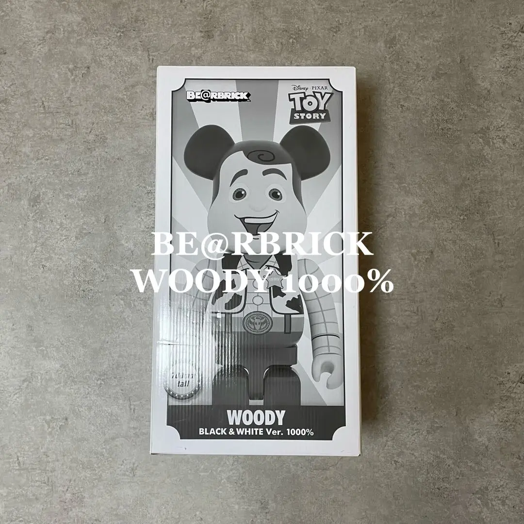 BE@RBRICK WOODY B&amp;W Ver. 1000％ Be@rbrick Woody (Black & White Version) 1000% by Medicom