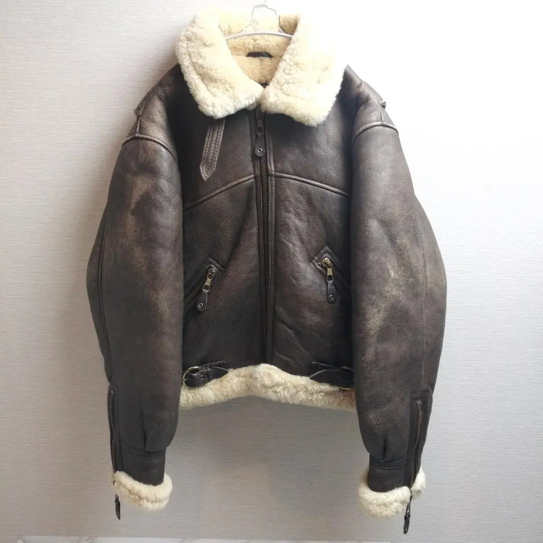 Thumbnail of AVIATION B-3 Real Mouton Flight Jacket Bomber 38 M