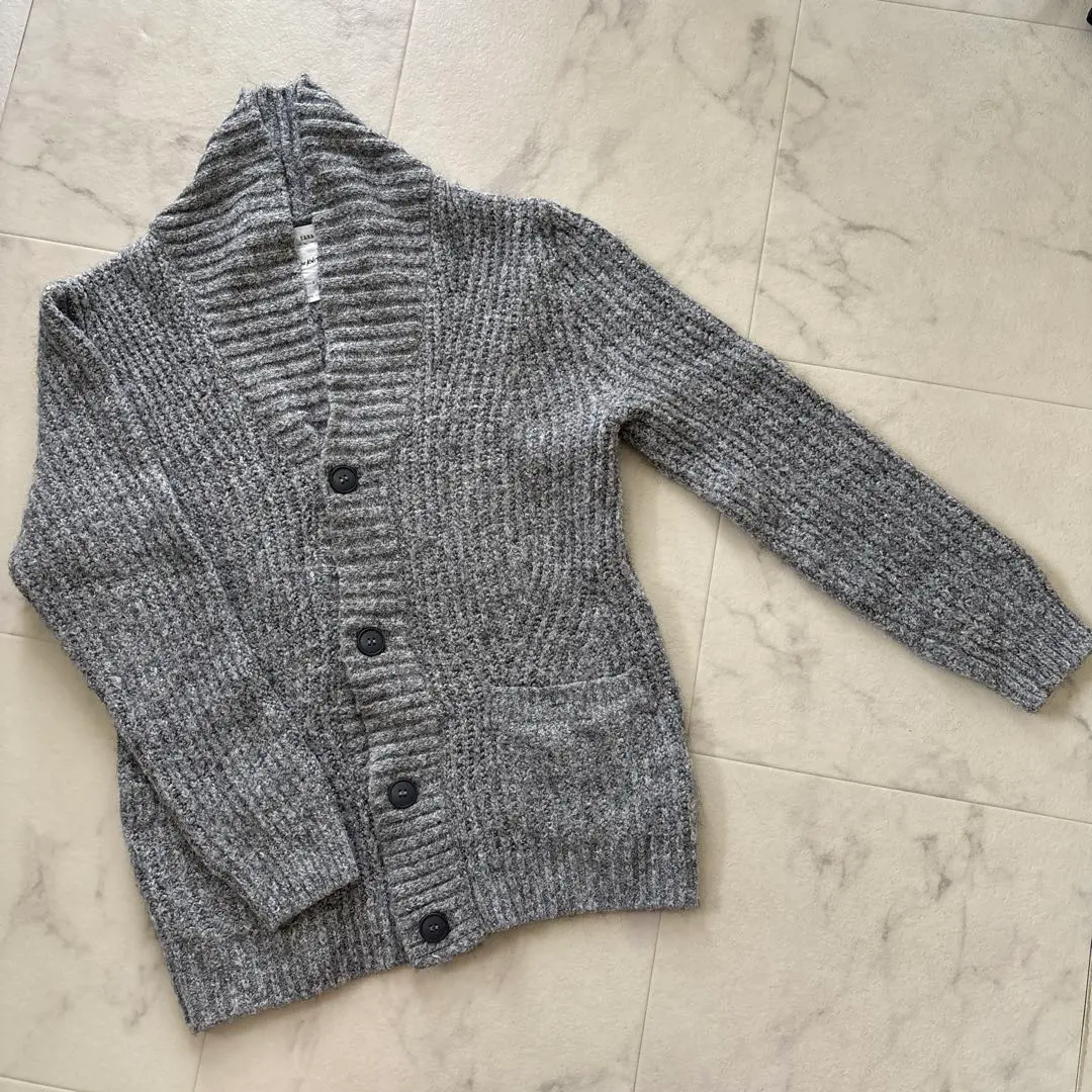 Thumbnail of ZARA KIDS Gray Knit Cardigan, 134cm