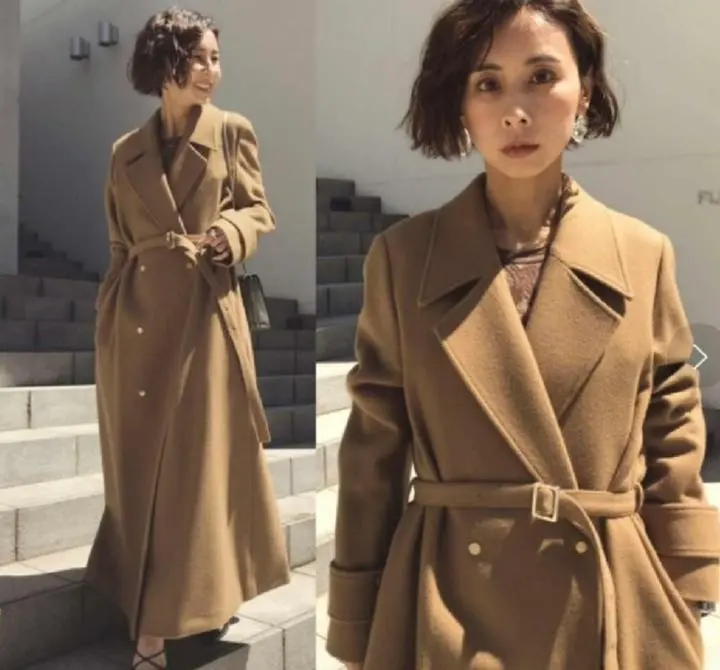 Thumbnail of Ameri VINTAGE BELT FLARE LONG COAT