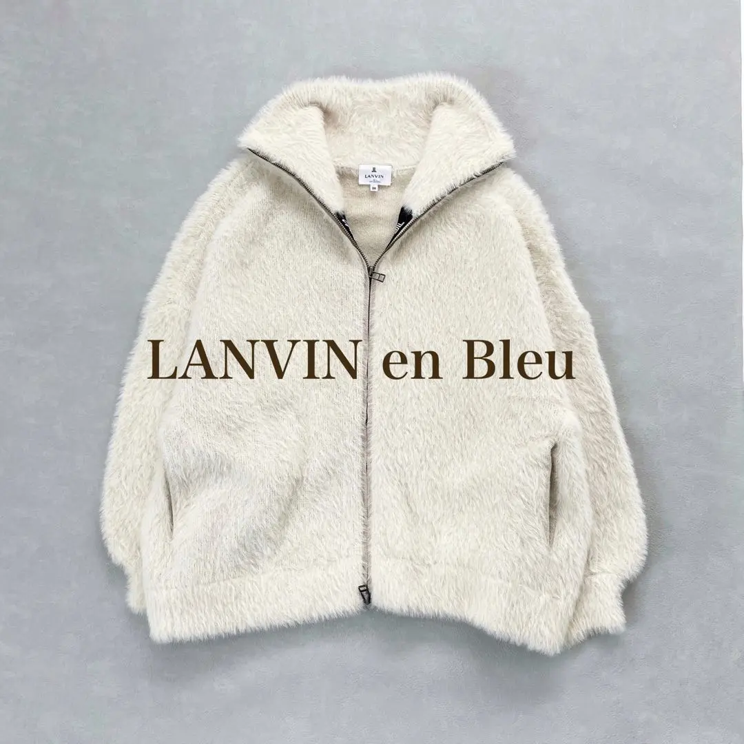 【美品】ランバンオンブルーLANBIN enBleuポンチョコート ファー付 2025年最新】LANVIN en Bleu レディース 毛皮・ファーコートの