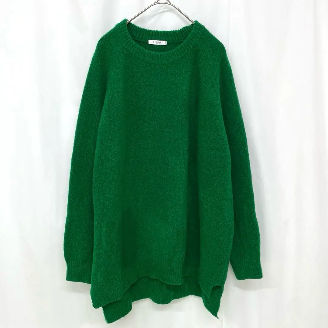 Thumbnail of Sick Fox Knit Sweater Green Free Size