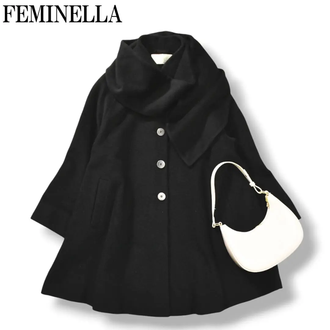 FEMINELLA ウール コート DIFFUSION アンゴラ カシミヤ