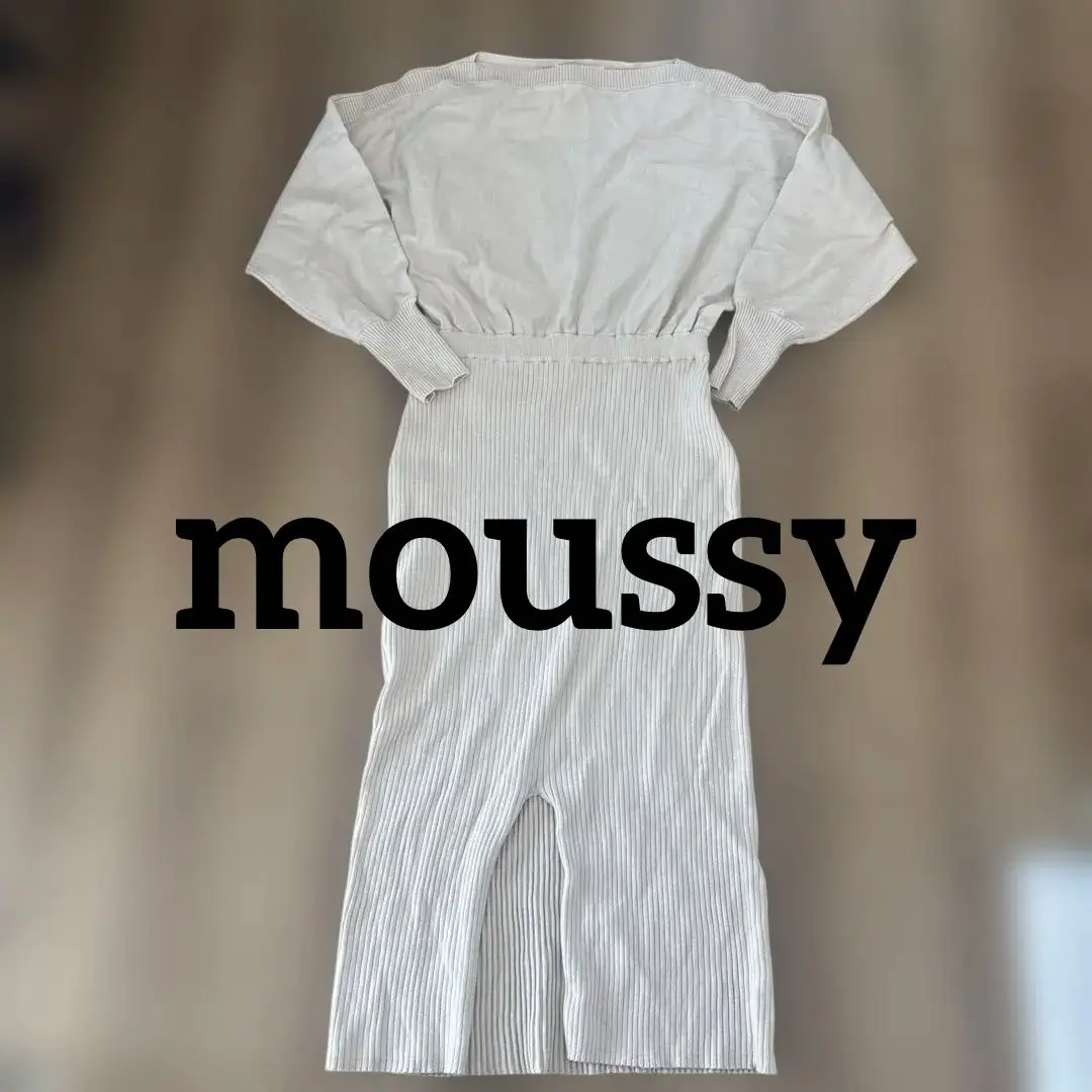 MOUSSY 米色 長版连衣裙 的縮圖