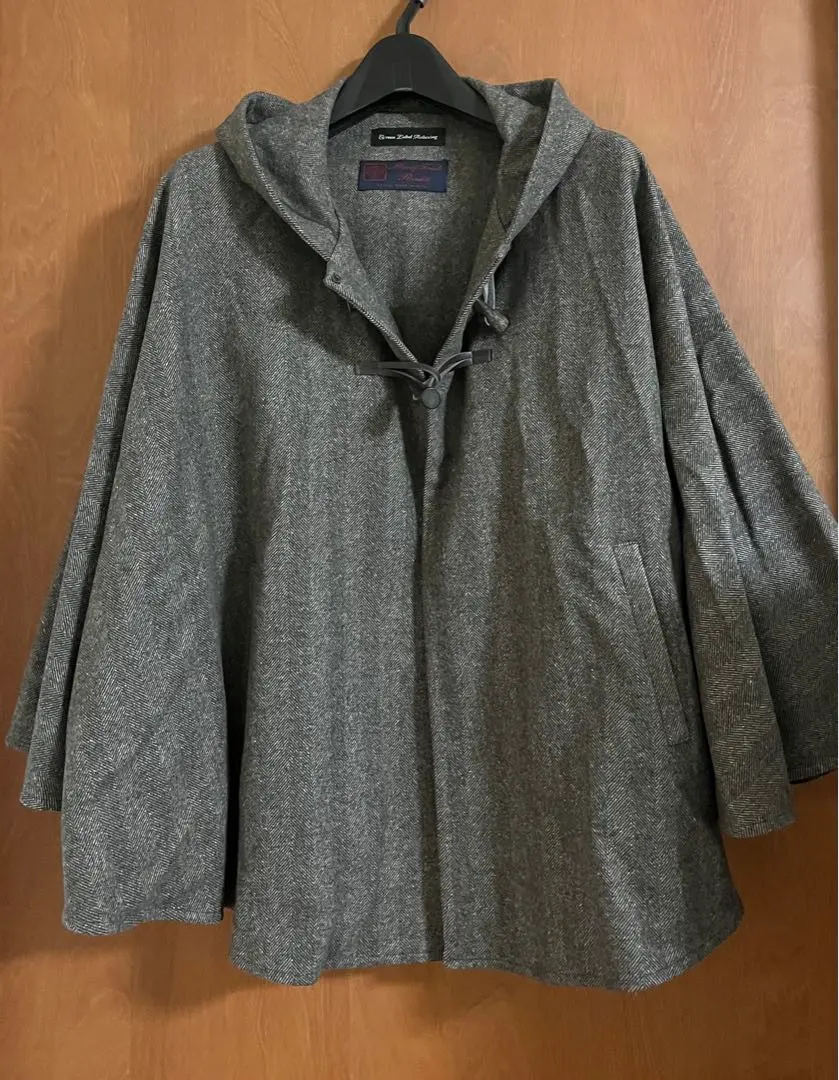 Thumbnail of United Arrows Brown Gray Poncho - Beautiful Condition