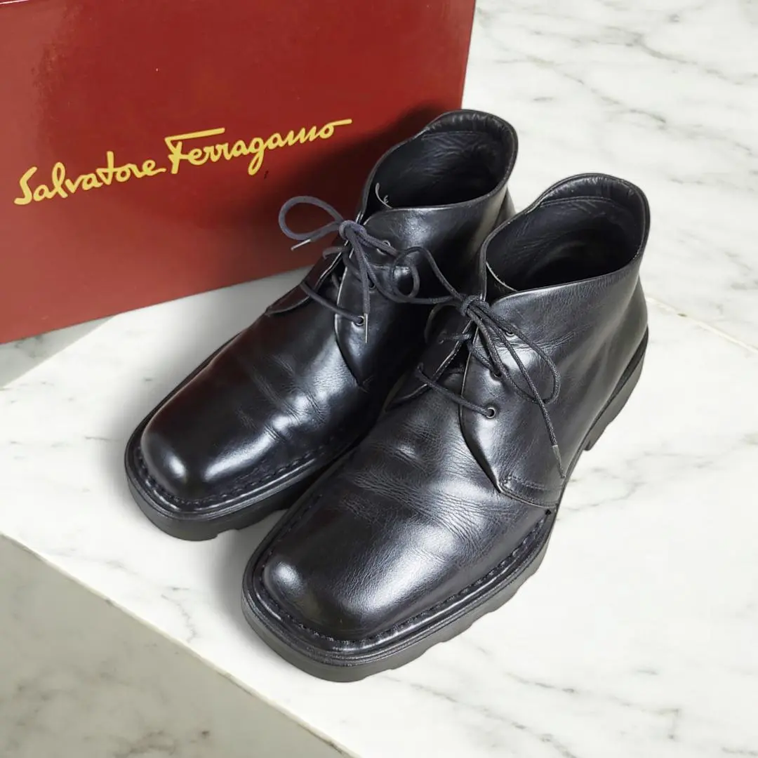 【イーサン】　美品】サルバトーレフェラガモ　チャッカブーツ　ブラック 楽天市場】フェラガモ（チャッカ｜ブーツ）：メンズ靴<靴の通販