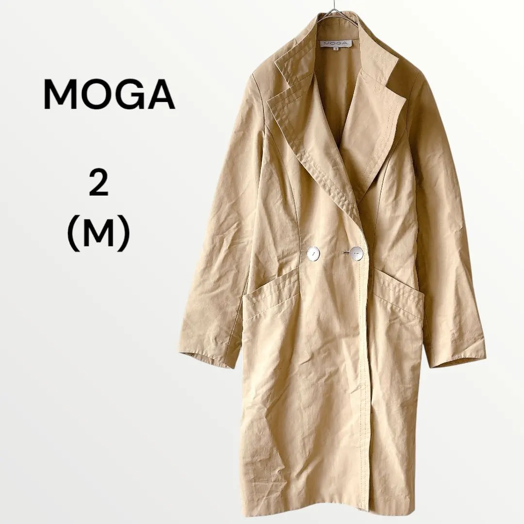 Thumbnail of Moga Trench Coat Long Beige Outerwear Office Cotton Blend Cold Protection M