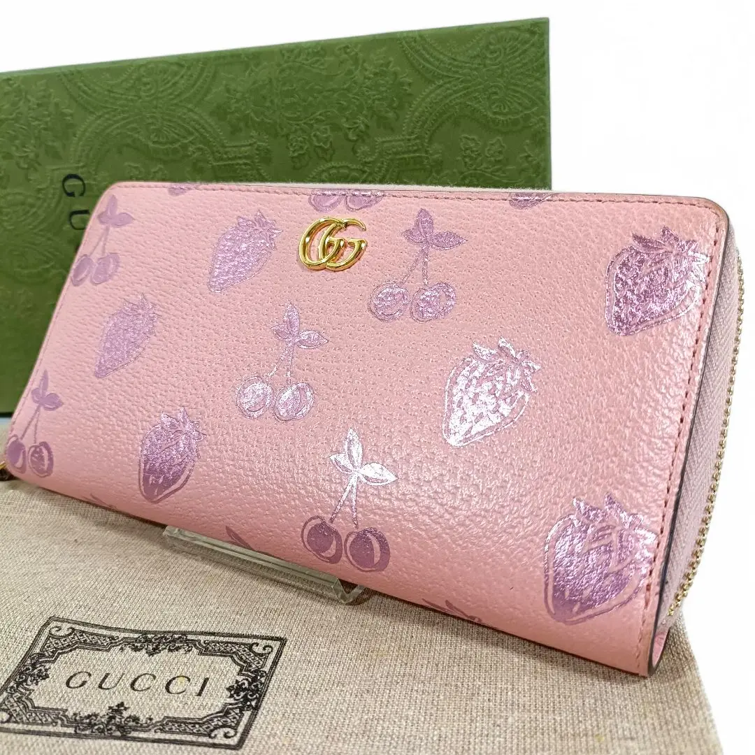 GUCCI GG さくらんぼ財布 チェリー(さくらんぼ) 付き GGスプリーム キャンバス ミニバッグ
