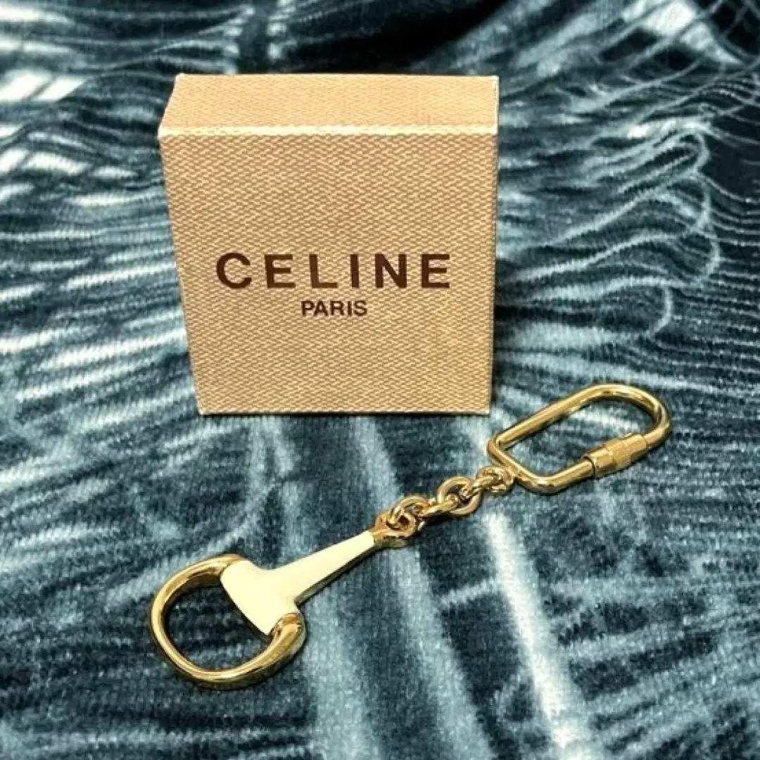 イタリア製 ビンテージ CELINE キーホルダー バッグチャーム キーリング イタリア製 ビンテージ CELINE キーホルダー バッグチャーム