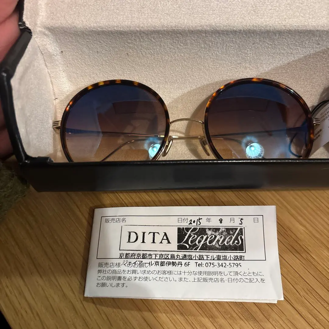 DITA ゴールドフレーム サングラス DITA ディータ FLIGHT フライト ティアドロップ サングラス