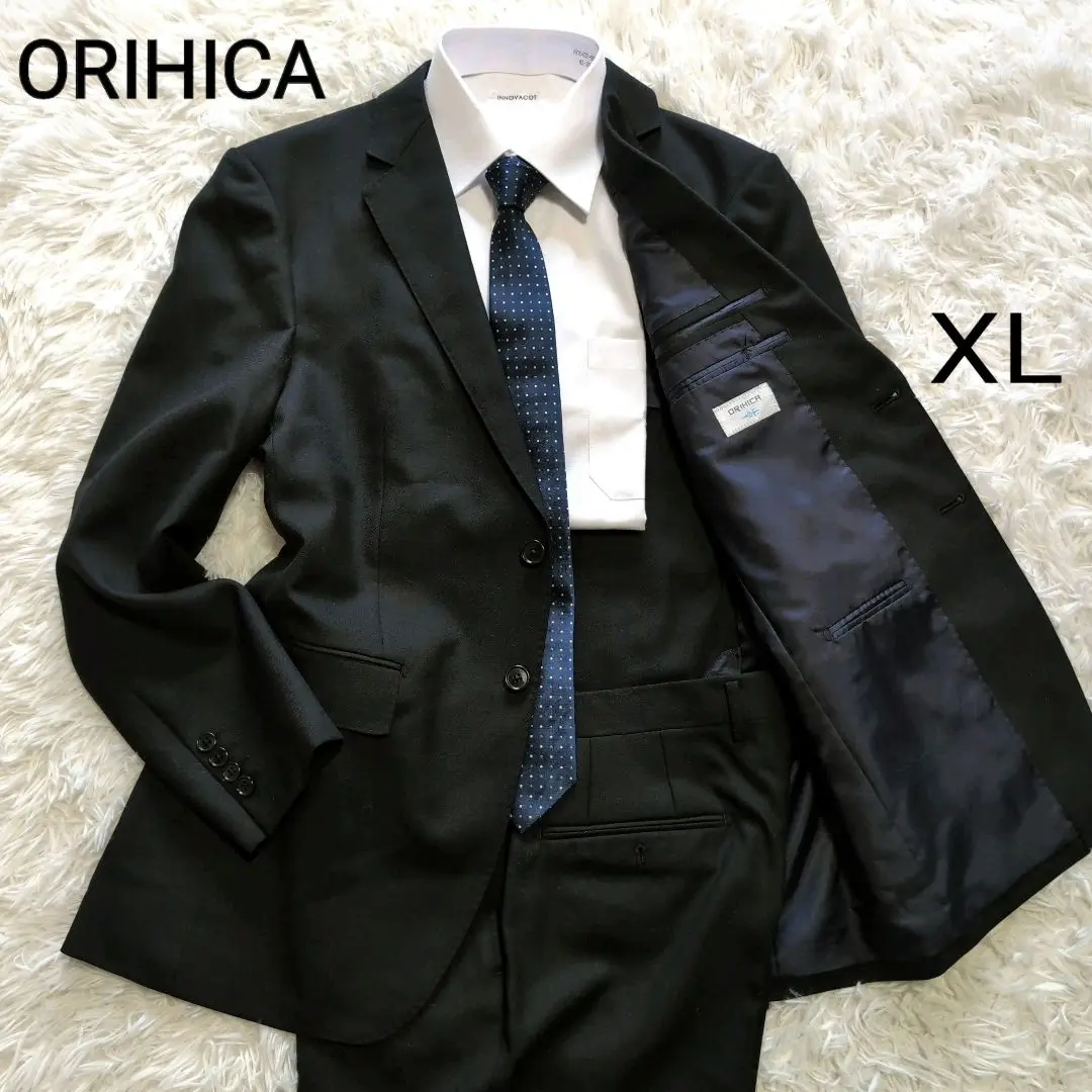 ORIHICA スーツ　未使用　AB7 美品】ORIHICAオリヒカメンズスーツセットAB7 背抜き パンツ洗濯