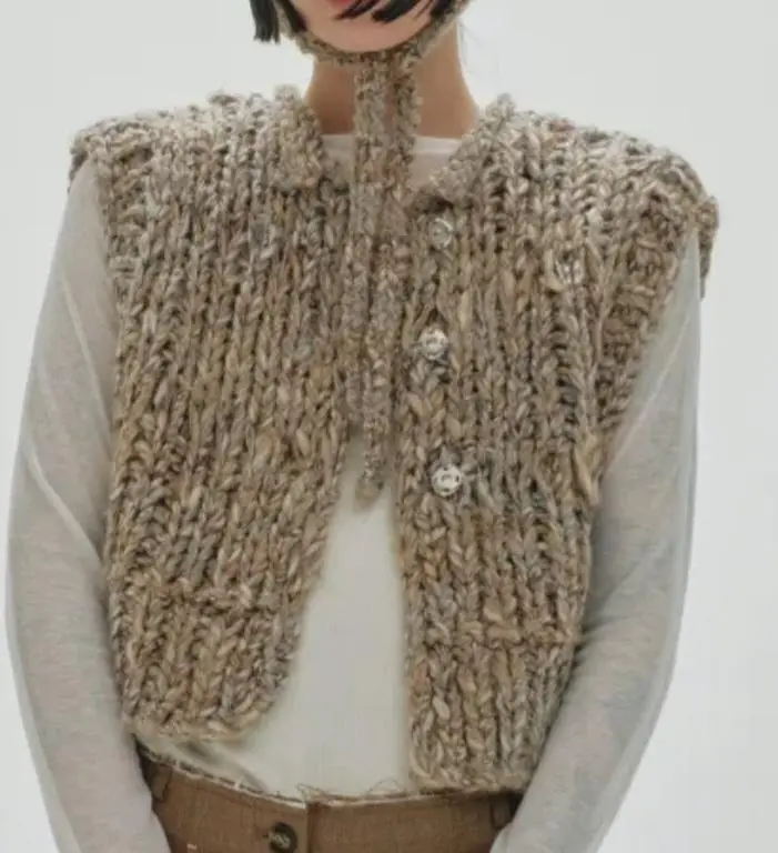 ※Uuuu★※【todayful】Mix Handknit Vest todayfulMix Handknit Vest