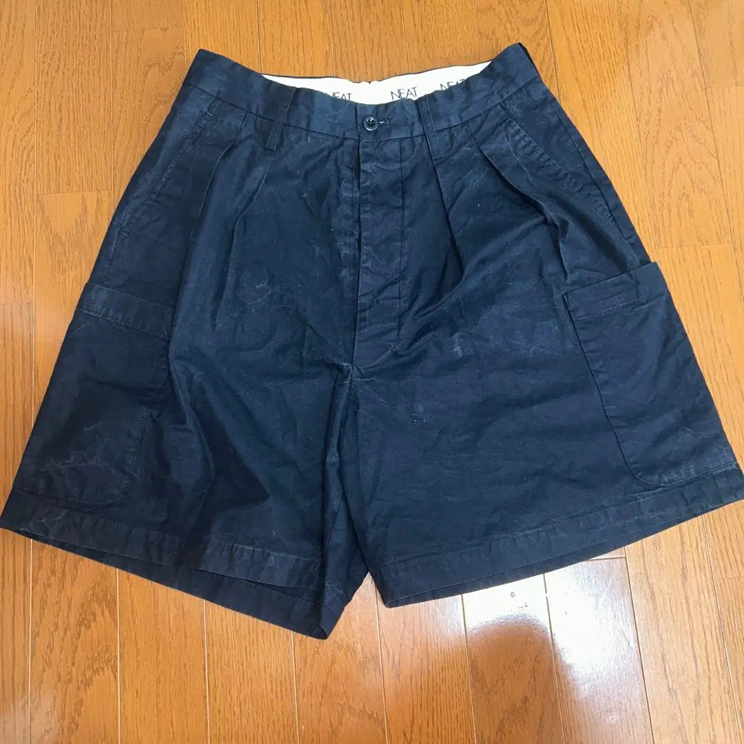 NEAT ニート グルカショーツ ストライプ ハーフパンツ　ショートパンツ　L NEAT ニート グルカショーツ ストライプ ハーフパンツ ショート