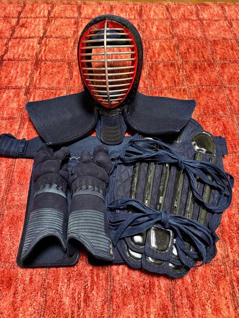 剣道　なぎなた　ブルーグラデーション胴　新品　防具セット　面　垂　小手　ミツボシ 剣道 なぎなた ブルーグラデーション胴 新品 防具セット 面 垂