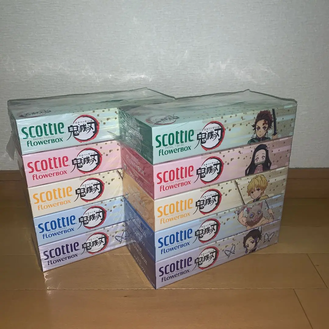 【第一弾】鬼滅の刃 scottie FLOWERBOX ティッシュ 30箱セット 鬼滅の刃 スコッティティッシュボックス｜Yahoo!フリマ（旧