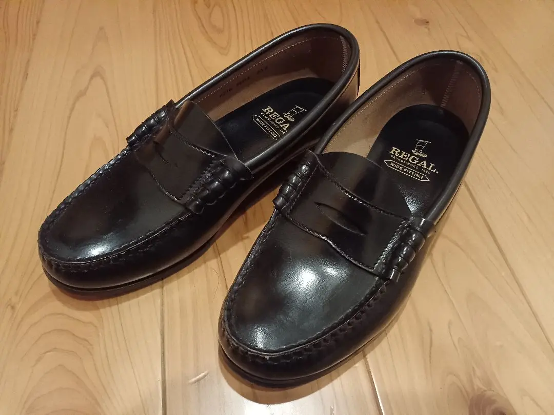 ほぼ未使用】REGAL コインローファー ブラック 24.5