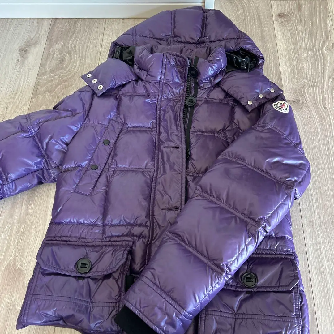 美品✨MONCLER キルティング　レザージャケット　ブラウン　サイズ0 モンクレール レディース ダウン MONCLER ブランド ダウン