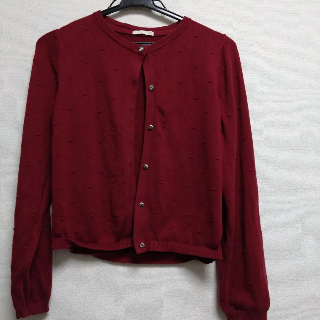 Thumbnail of Burgundy button-up cardigan
