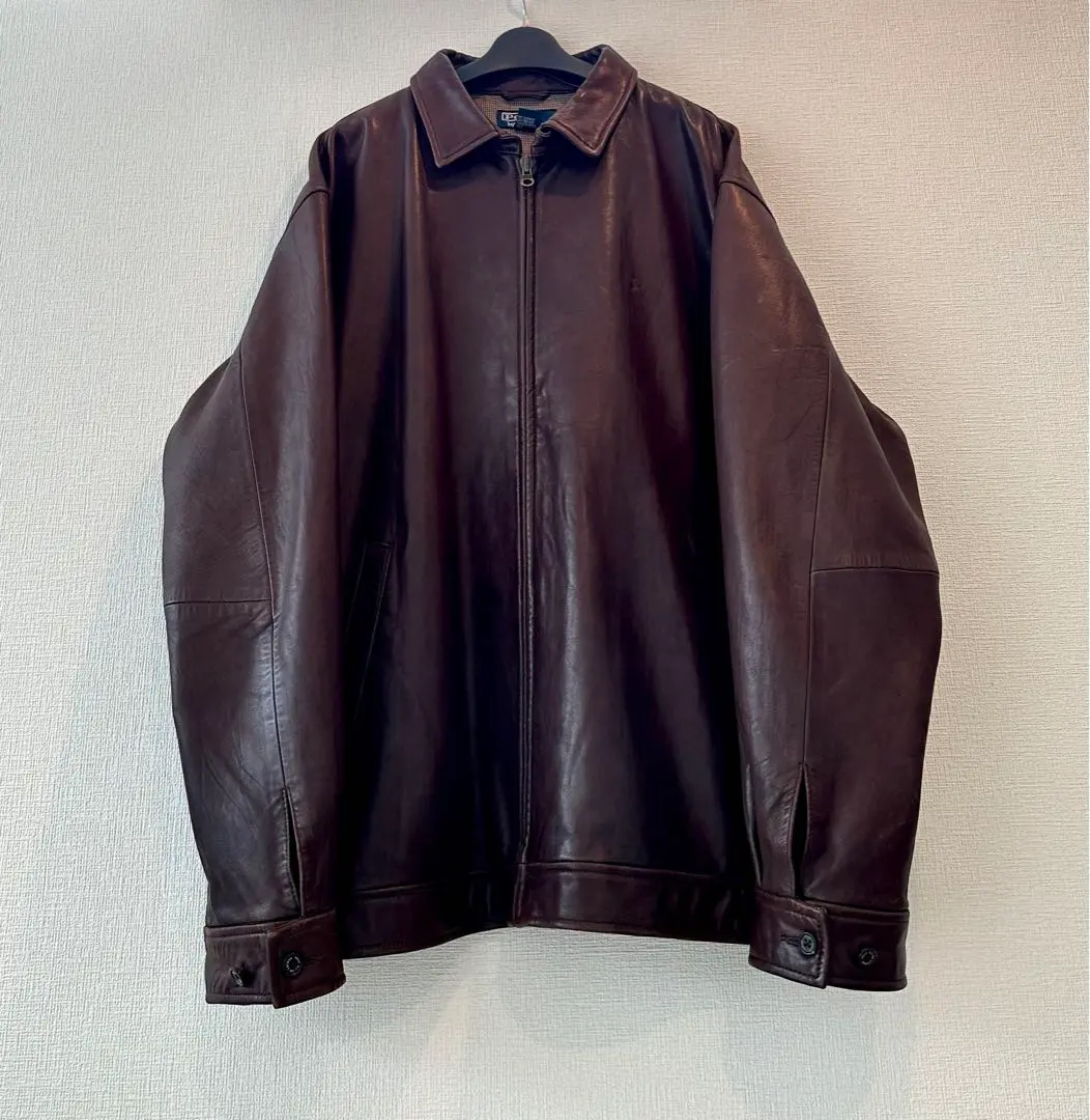 美品✨ ポロバイラルフローレン シングルライダース ラムレザー ブラウン 160 美品✨ ポロバイラルフローレン シングルライダース ラムレザー