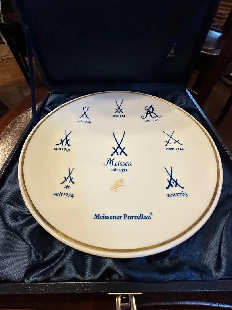 【中古・美品】MEISSEN マイセン 飾り皿 275周年 歴代マイセン双剣マ… 中古・美品】MEISSEN マイセン 飾り皿 275周年 歴代マイセン双剣マ…