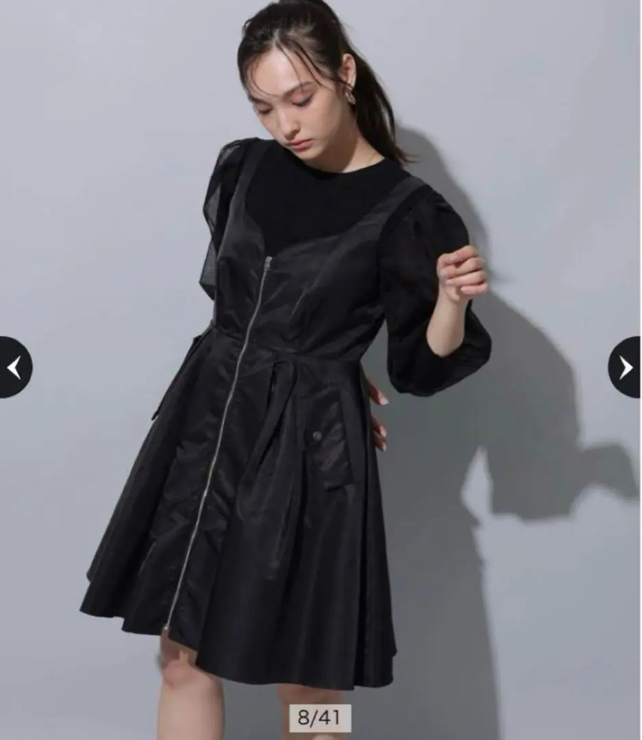 新品⭐︎リランドチュール フロントジップタフタミニワンピース 2025年最新】フロントジップタフタミニワンピースの人気アイテム