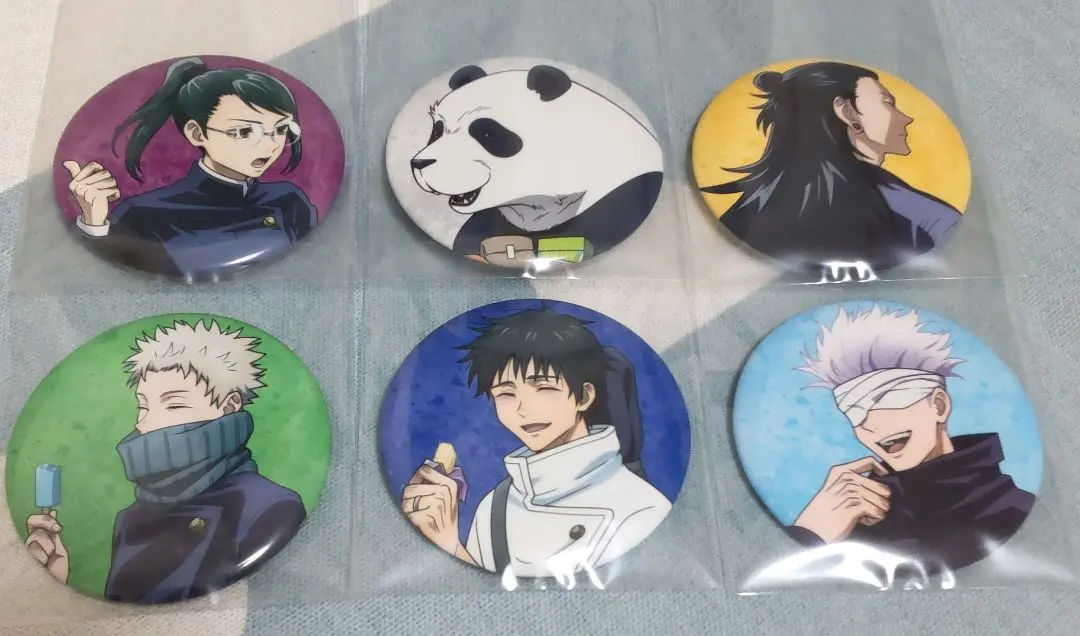 Thumbnail of Jujutsu Kaisen 0 Animate bonus can badge: Geto Suguru, Gojo Satoru, Okkotsu Yuta, Inumaki Toge