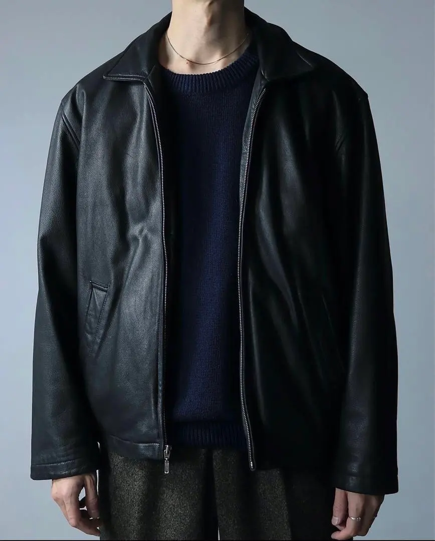 Thumbnail of BROOKS Sport Black Leather Jacket M