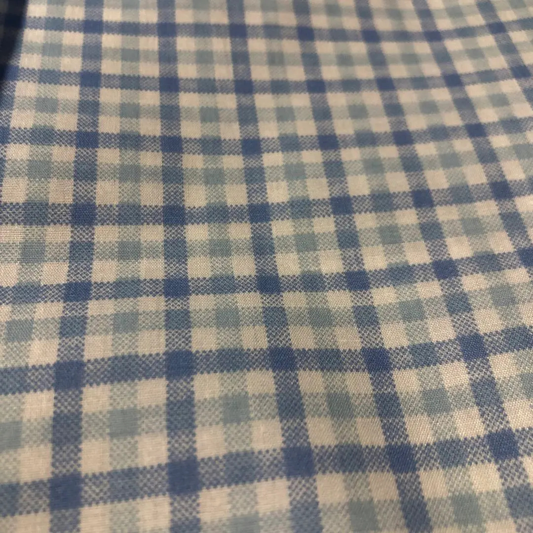 Thumbnail of Cotton fabric, pastel blue, check