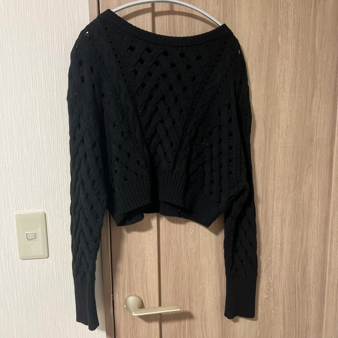 Thumbnail of Excellent condition ☆ SNIDEL Black Knit One Size Braided Design