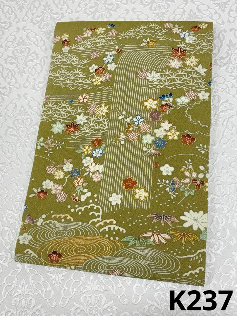 御所解　ますいわ屋　開き名古屋帯　正絹　日本刺繍 名古屋帯 | 日本刺繍 | 御所解文様 - 着物・和雑貨のかわちや