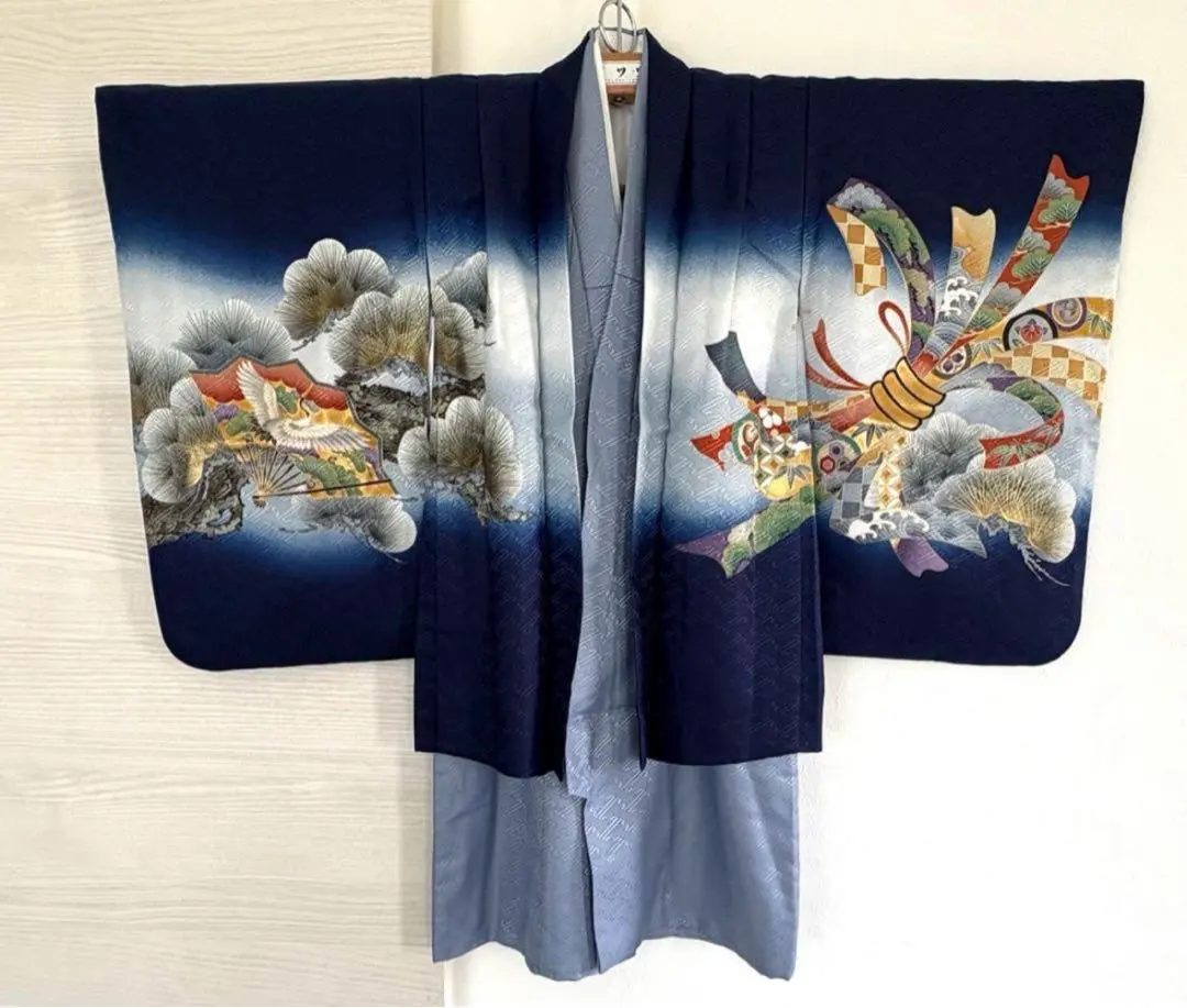 七五三 男孩 羽織 和服 襦袢 3件套 5歲男孩 日本製 的縮圖