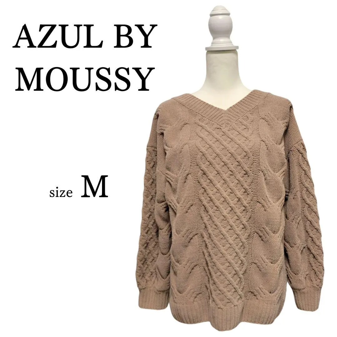 Thumbnail of AZUL BY MOUSSY Cable Knit Sweater M Beige