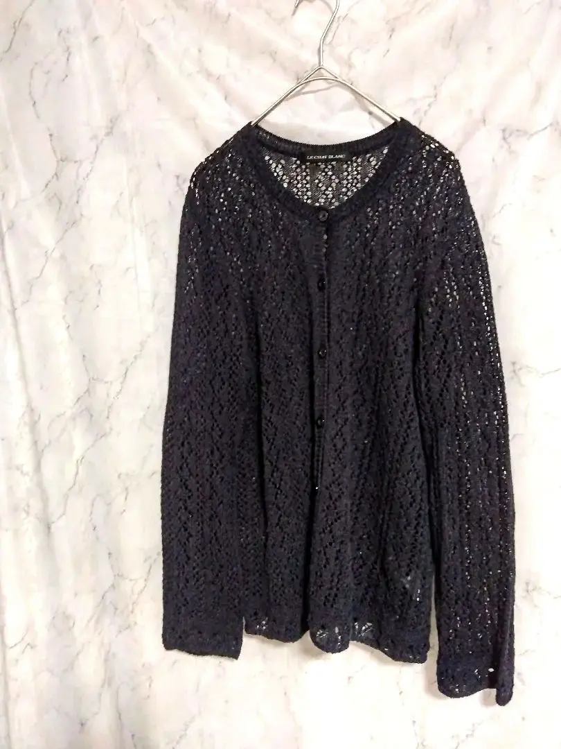 Thumbnail of LE CHAT BLANG Sheer Cardigan Navy Blue Made in Japan Excellent Condition