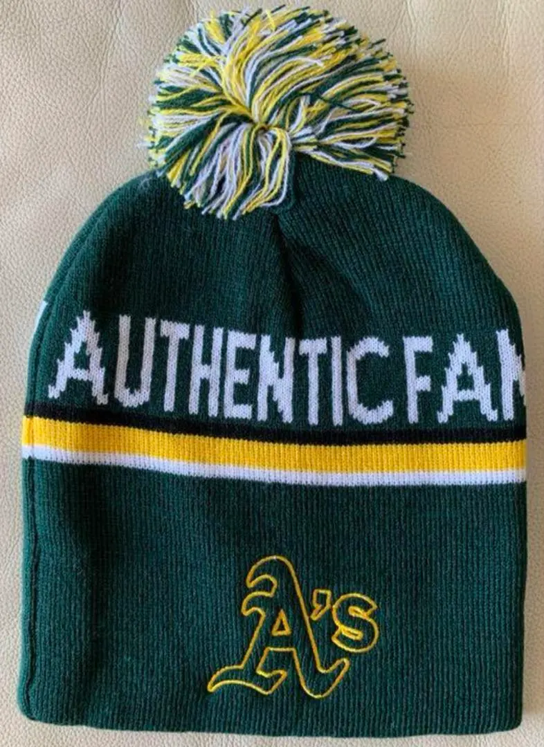 【超稀有非賣品新品】松井秀喜所屬奧克蘭運動家的針織帽 的縮圖