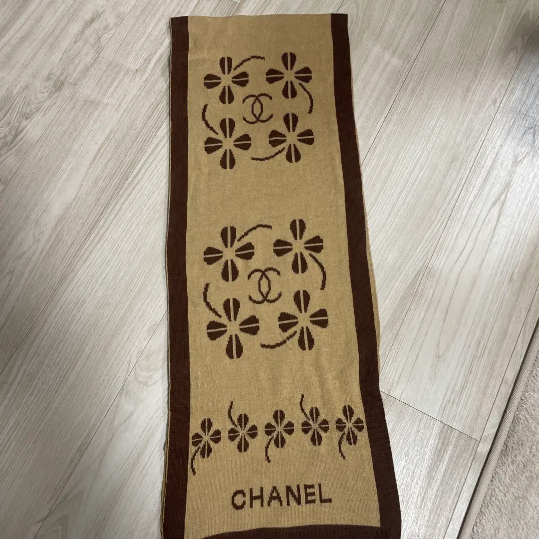 シャネル マフラー ノベルティ ブラウン/ベージュ ベージュ系 CHANEL(シャネル) マフラー・ストール(レディース
