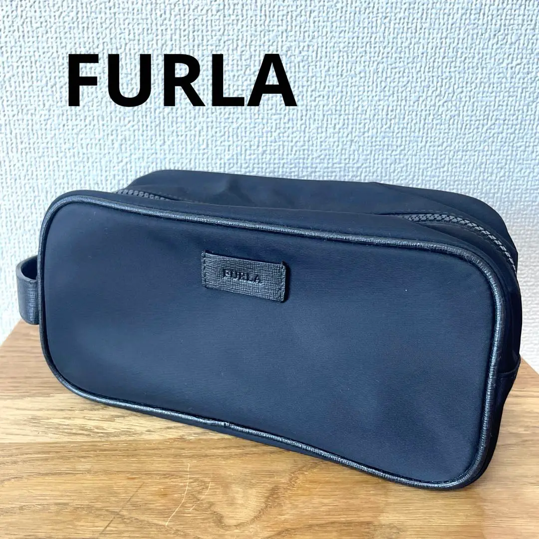 フルラ クラッチバッグ ジョーヴェ オールレザー ブラック 新品タグ付きフルラ メンズ ジョーヴェ クラッチバッグ オール
