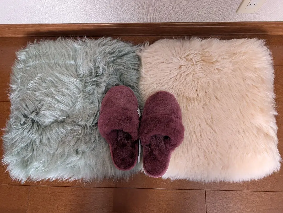 じぶんまくら　ムートン座布団　２枚&ハイ&ロースリッパ じぶんまくら ムートン座布団 2枚&ハイ&ロースリッパ - メルカリ