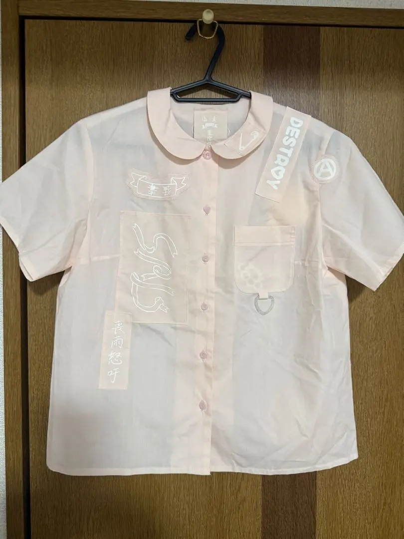 rurumu: プリーツ襟 ブラウス pleats collar BL 箔押