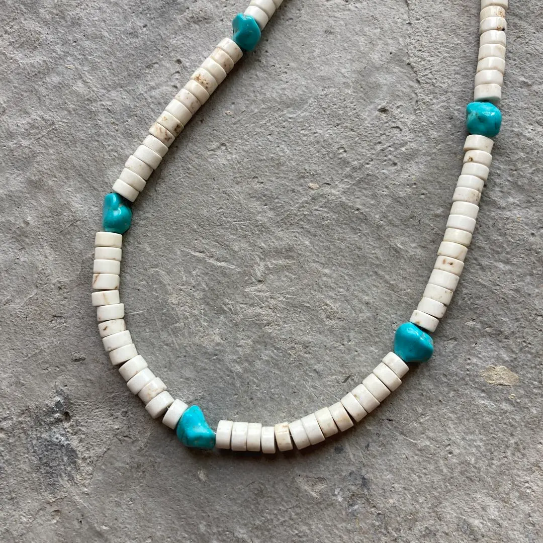 Thumbnail of 632 M Turquoise Heishi Necklace - Santo Domingo, Navajo, Zuni, Thick