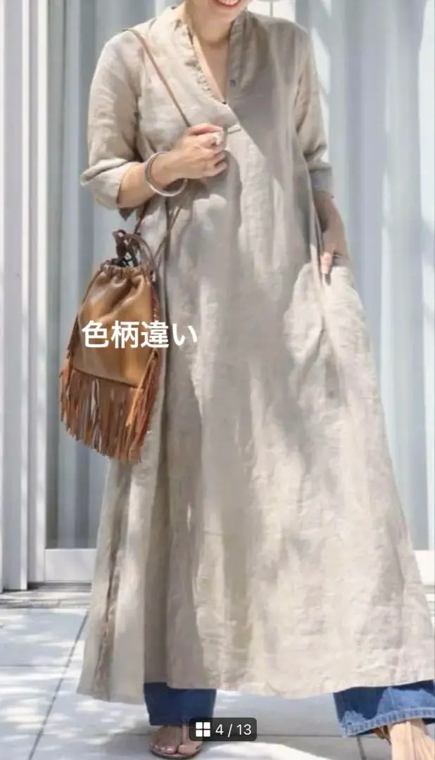 2回着用✨極美品 ドゥーズィエムクラス×ワランス リネン ノースリーブワンピース 極美品✨】ドゥーズィエムクラス×ワランス リネン ノースリーブ