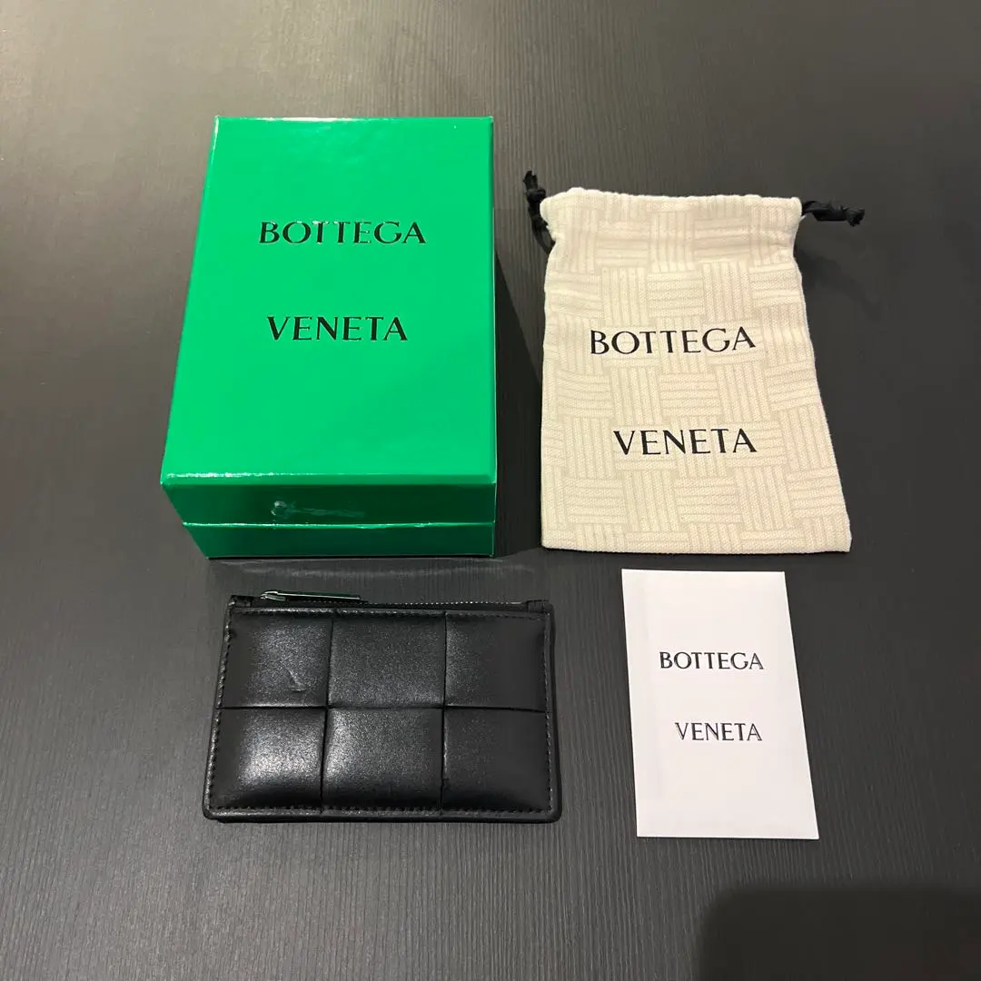 Thumbnail of BOTTEGA VENETA Black Leather Coin and Card Case