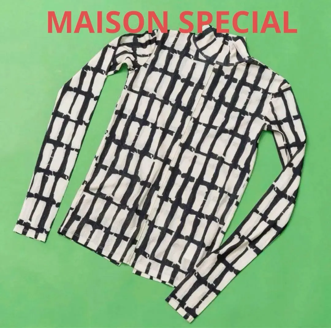 MAISON SPECIAL　ドローイングチェックタートルトップス MAISON SPECIAL ドローイングチェックタートルトップス